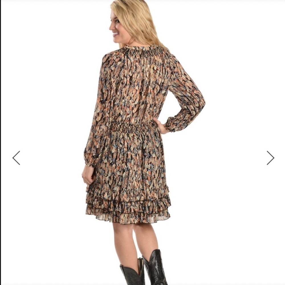 NWT Scully Feather Print Dress Patterned Garment - Picture 3 of 16